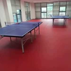 Enlio ProFlex 4.5m PVC Sports Flooring Textured Indoor Court Surface for Table Tennis Shock Absorbent Non Slip Floor Tiles