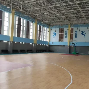 Enlio Professional Wood Grain PVC Sports Flooring Anti Slip Durable Surface for Basketball Courts Gym & Indoor Multi Sport Use