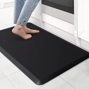Ergonomic Anti-Fatigue Floor Mat Thick Foam Core Cushions Feet Knees & Lower Back Beveled Non-Trip Edge Design
