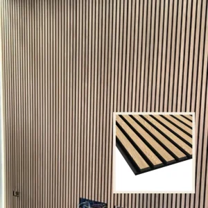European Popular Acoustic Panels Decorative Wood Veneer Slat Acoustic Panel