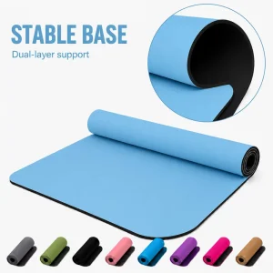 Exercise Mat Pilates Mat PU for Core Control Training Smooth Sweat Grip Yoga Practice and Premium Studio Fitness Use