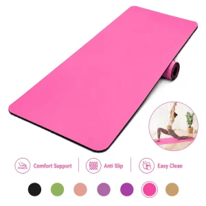 Exercise Mat Yoga Mat with Alignment Line for Accurate Pose Guidance Pilates Flow Practice and Studio Fitness Training
