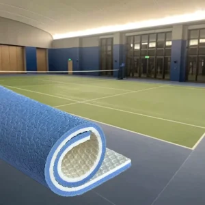 Export Quality ITF Certified 100% Virgin PVC 5mm Thick Eco-Friendly Easy Install Tennis Court Flooring for Indoor Sports Courts
