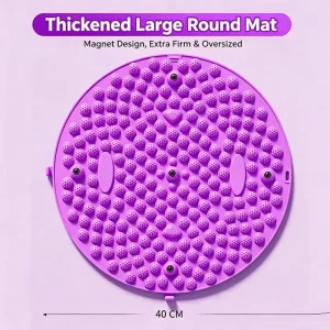 Extra-Firm Magnetic Thickened Acupressure Mat, Round Foot Reflexology Mat, 55 cm, for Home Use