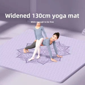 Extra-Large Double Yoga Mat 200cm Geometric Pattern for Men and Women Home Fitness