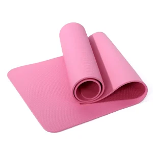 Extra-Thick NBR Yoga Mat Non-Slip Eco-Friendly High-Density Pilates Exercise Pad for Home Workout Gym, Pink