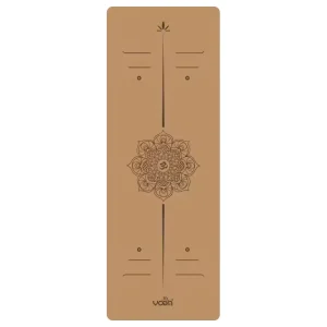 Extra Wide Thick Natural Cork Rubber Yoga Mat Non-Slip for Yoga Pilates Fitness Workout