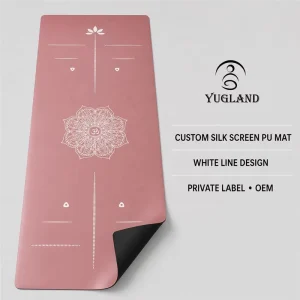 Extreme Grip Smooth PU Yoga Mat, 183 x 68 cm, Rubber Pad for Professional Studio Workouts