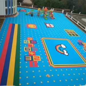 FD120 Interlocking PP Modular Anti-Slip Floor Tiles for Kids’ Kindergarten and Outdoor Playgrounds