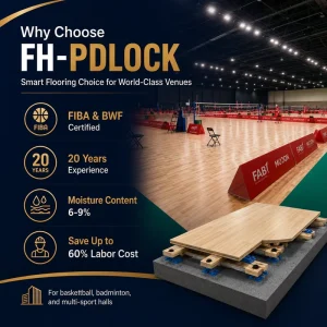 FIBA Approved 22mm Maple Solid Wood LVL Joist Modern Bedroom Prefinished Tongue Groove Indoor Sports Floor for Basketball