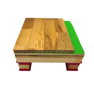 FIBA Level 1 Approved FUHENG 22mm Maple Solid Wood Double Ribbed Shock Absorption Professional Arena Basketball Court Floor