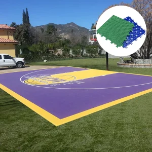FIBA Standard Interlocking PP Basketball Court Flooring Tiles for 3×3 Courts UV Resistant
