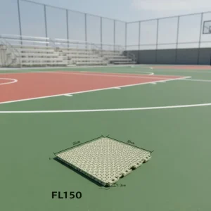 FL150 PP High-Density Interlocking Sport Floor Tile 25x25cm Outdoor Portable Waterproof