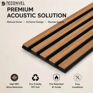 FSC Certified Akupanel Acoustic Slat Wall Boards Decorative Soundproof Panels for Luxury Hotel Interiors