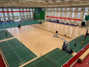FUHENG FH 22D Solid Wood Multi Sport Court Flooring Rubber Non Slip 22mm Thickness Eco Friendly Shock Absorption 9 13psi
