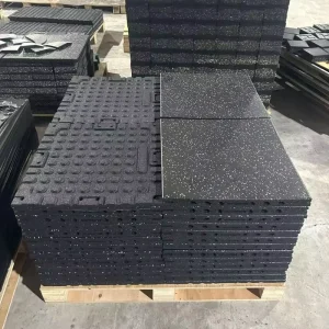 Factory 20mm Rubber Tile for Gym Shock Absorption Gym Mats Anti-vibration Heavy Duty Gym Floor crossfit rubber flooting