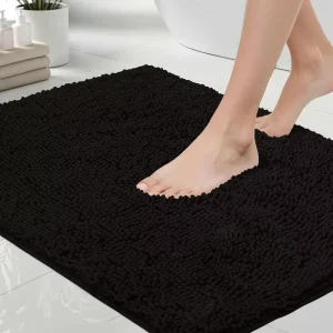 Factory Chenille Shaggy Bathroom Mats Absorbent Non-Slip Machine Washable Bath Mats for Bath Floor Tub and Shower Rug