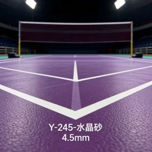 Factory Crystal Sand PVC Badminton Court Flooring Roll Fiberglass Stabilized 5-Layer Composite Cushioned
