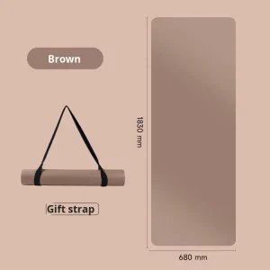 Factory Custom Logo Natural Rubber Yoga Mat, 183 x 68 cm, 5 mm Thick, Non-Slip Grip