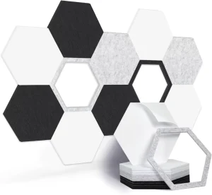 Factory Custom Recording Studio Home Acoustic Treatment Wall Panel Self adhesive Hexagon Sound Proof Acoustic Panels