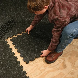 Factory Customized EPDM Flecks Gym Interlocking Rubber Mats Rubber Flooring with Ce En71 En1177 Reach ISO