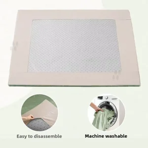 Factory Customized Removable-Cover Extra-Thick Foam Baby Play Mat, Machine-Washable, Non-Slip, Waterproof, Solid Color, for Crawling