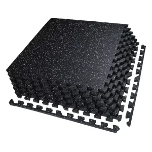 Factory Direct 0.56” Anti Slip Interlocking Garage Floor Tiles Gym Floor Equipment Mat Puzzle Foam Protective Gym Rubber Floor