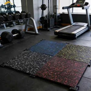 Factory Direct EPDM & SBR Rubber Granules Floor Tiles 1m X 1m/50x50cm Gym Mats Rubber Flooring for Protective Flooring