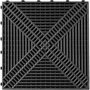 Factory Direct Eco-Friendly PP Interlocking Garage Floor Tiles Waterproof Fire Retardant Self-Draining Flooring for Car Wash