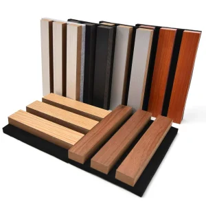 Factory Direct Fluted Wood Wall Panel Modern Indoor Acoustic Decoration for Hotel & School