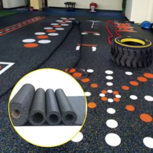 Factory Direct Foldable Rubber Flooring Roll Mat for Indoor and Outdoor Gyms and Playgrounds, Anti-Slip Waterproof