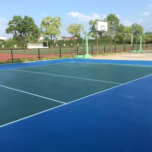 Custom Color Silicon PU Sports Flooring for Indoor and Outdoor Courts with Shock Absorption