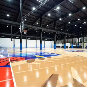 Factory Direct High Quality Durable Eco Friendly Fireproof FIBA Standard Indoor Maple Sports Flooring Basketball Squash High
