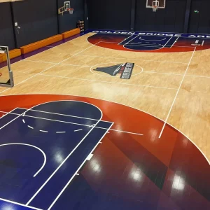 Factory Direct High Quality Eco Friendly Fireproof FIBA Standard Indoor Maple Sports Flooring Basketball Squash High Density