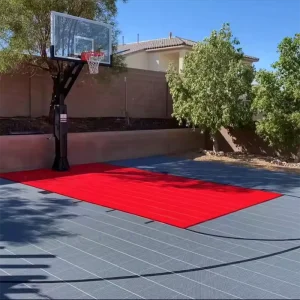Factory Direct Interlocking Basketball Court Tiles Indoor Warehouse Large Scale Project Fast Setup Green Red Color
