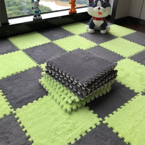 Factory Direct Interlocking Plush EVA Foam Carpet Floor Mat for Bedrooms