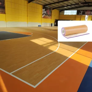 Factory Direct Sale Rubber Plastic Basketball Court Floor Mat Indoor Sports Flooring 3-8mm Thickness Eco Friendly Shock