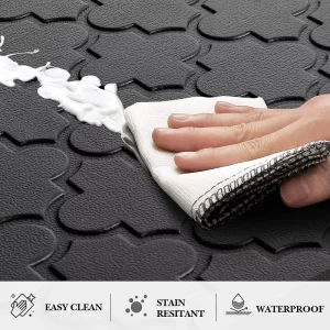 Factory Direct Sales PVC Foam Backed Waterproof Non-Slip Anti-Fatigue Cushioning Medium Thickness American Style Kitchen Mat for