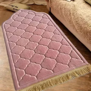 Factory Direct Soft Raschel Islamic Prayer Rug Customized Color Gift Set