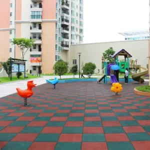 Factory Direct Supply Eco-Friendly Rubber Mulch Playground Gym Sport Flooring Tiles with Shock Absorption for Garden & Gym Use