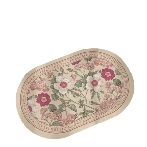 Factory Floral PVC Washable Absorbent Floor Mat