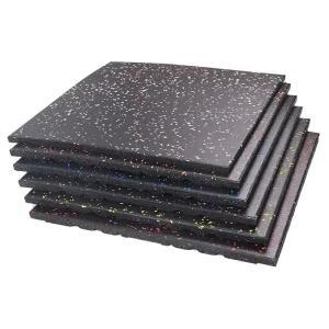 Factory Gym Rubber Flooring Tiles with Rubber Slope for Fitness Weight Areas