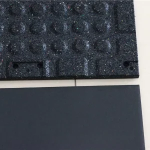 Factory High Density Shock Absorbing Noise Reduction Pure Black Gym Flooring Rubber Mats