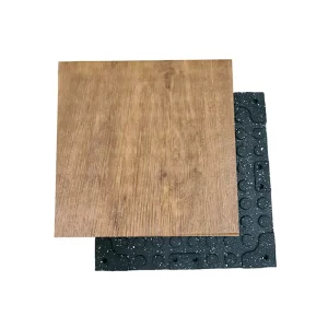 Factory Hot Supplying Commercial Wood Pattern Garage Floor Tiles for Indoor