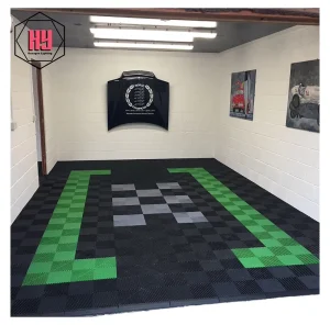 Factory Interlocking Modular Garage Floor Tiles PP Plastic Non-Slip Flooring for Car Wash Detailing Shop Gym