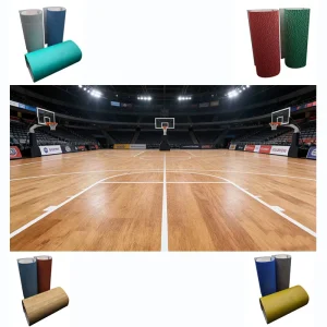 Factory Laminated PVC PVC Flooring Roll Vinyl Wear Resistant PVC Basketball Flooring