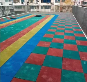 Factory Manufacturer Outdoor Children’s Playground Rubber Flooring Tiles for Play Equipment
