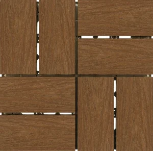 Factory Modern WPC Wood Plastic Composite Waterproof Tile Deck Flooring Wood Grain Various Colors Outdoor Villa Garden