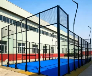 Factory Panoramic Paddle Tennis Court, Galvanized Frame, Artificial Grass, for Sports Clubs