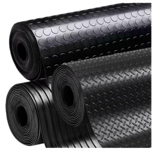 Factory Reclaimed Rubber Coin Pattern Floor Mat 3-8mm Custom Moulding Shock-Absorbent Non-Slip Industrial Outdoor Gym Mat